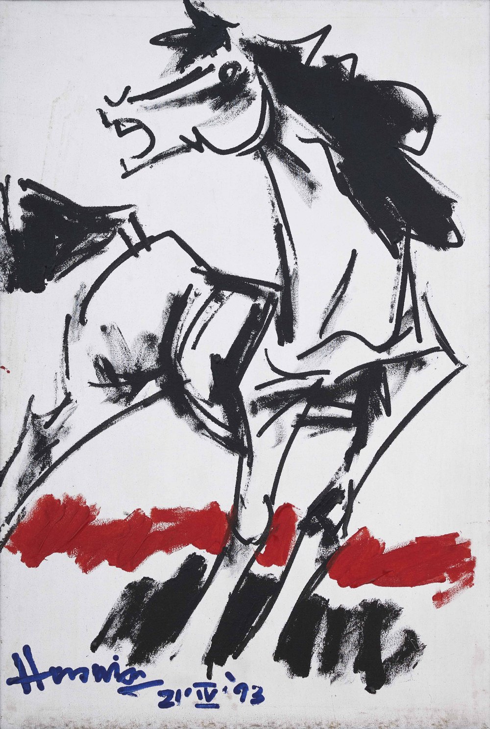 M.F. Husain Horses