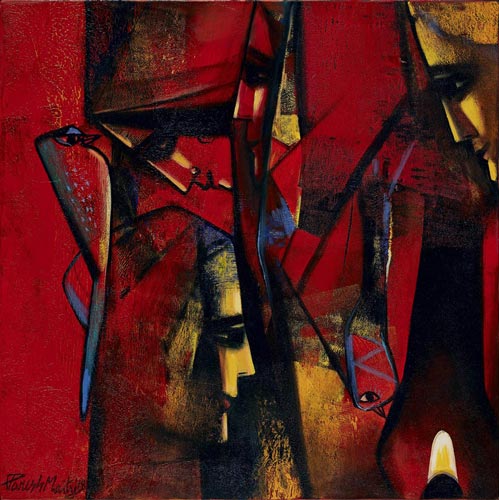 Paresh Maity, Expression-I, Oi on Canvas (2015), Available for Sale