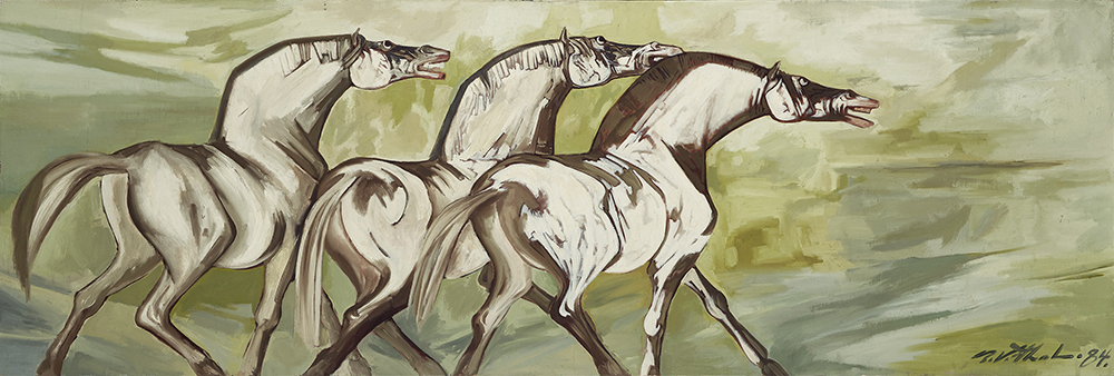 B Vithal Horses Painting