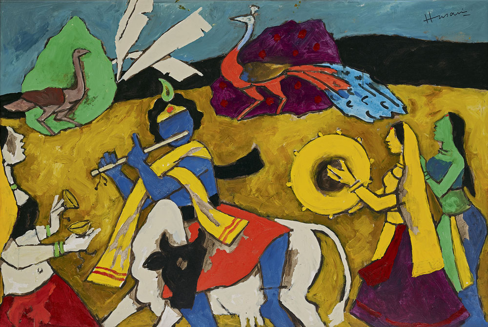 M F Husain Krishna Painting